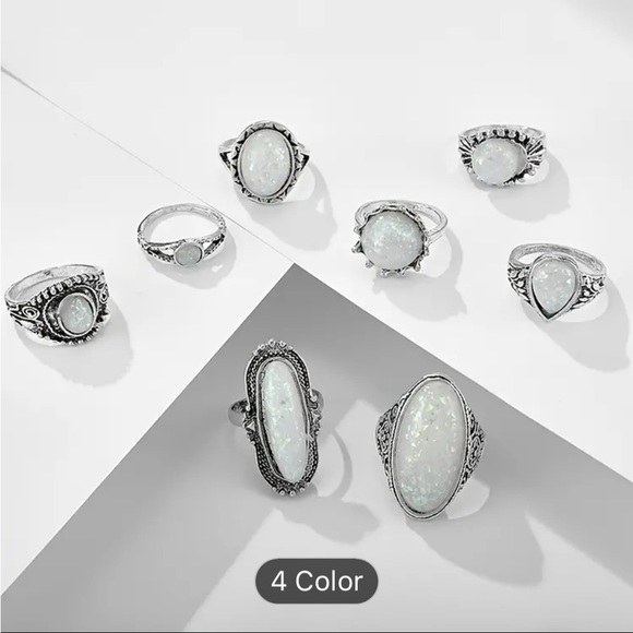 New 8 piece stackable ring set - Picture 5 of 6